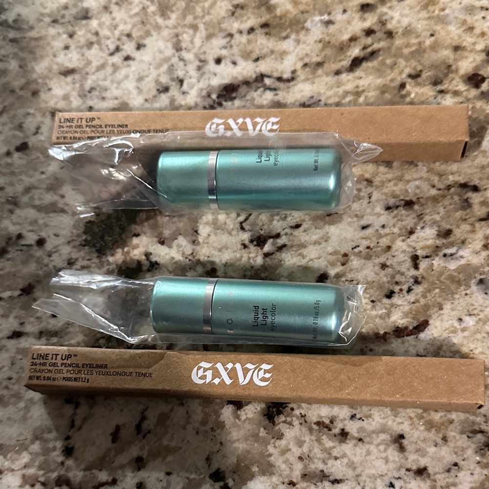 GXVE Line It Up Eyeliner and Mally Liquid Light Eyecolor in Mint Green NWT